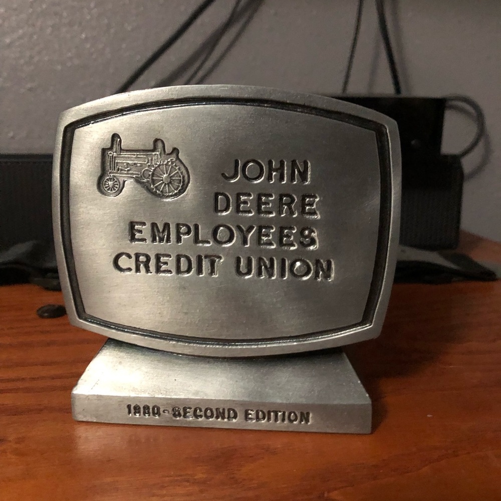 John Deere Collectible. Bank ? Pewter material - Picture 2 of 3